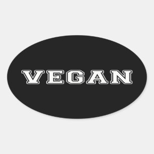 Adesivo Oval Vegan