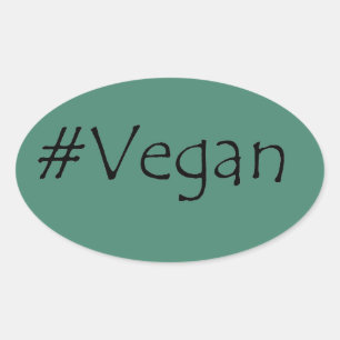 Adesivo Oval #Vegan