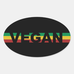 Adesivo Oval Vegan Sticker Strike