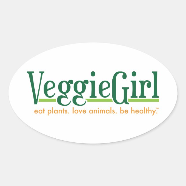 Adesivo Oval VeggieGirl Sticker (Frente)
