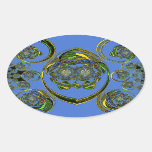Adesivo Oval Veja minhas curvas azuis