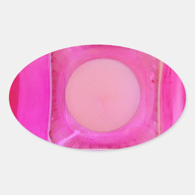 Adesivo Oval Vela, Luz de Amor Rosa Suave (Frente)