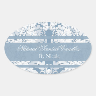 Adesivo Oval Velas scented florais do wintergarden