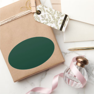 Adesivo Oval Verde escuro