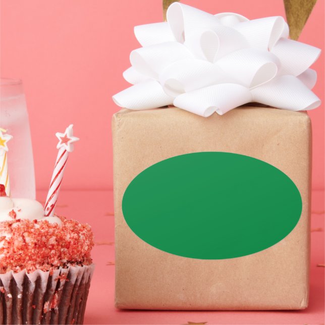 Adesivo Oval Verde Natal (Festa)