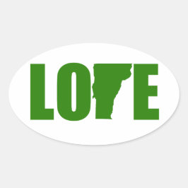 Adesivo Oval Vermont Love Oval Sticker