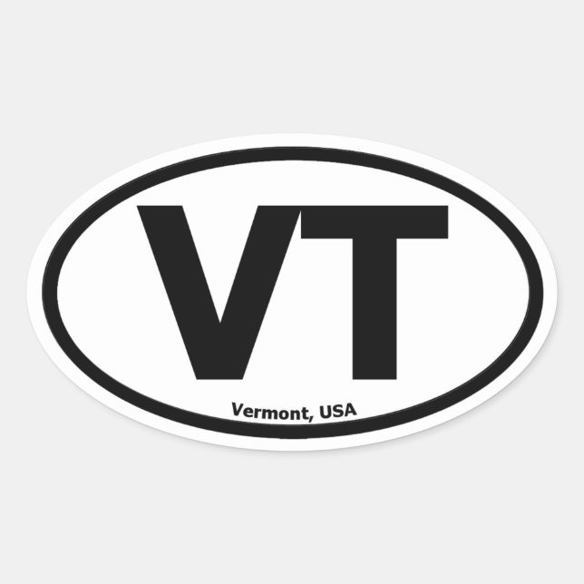Adesivo Oval Vermont Oval Sticker (Frente)