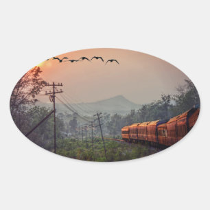 Adesivo Oval Viajar