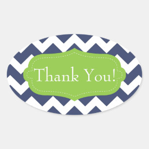 Adesivo Oval Viga e verde dos azuis marinhos. Monograma