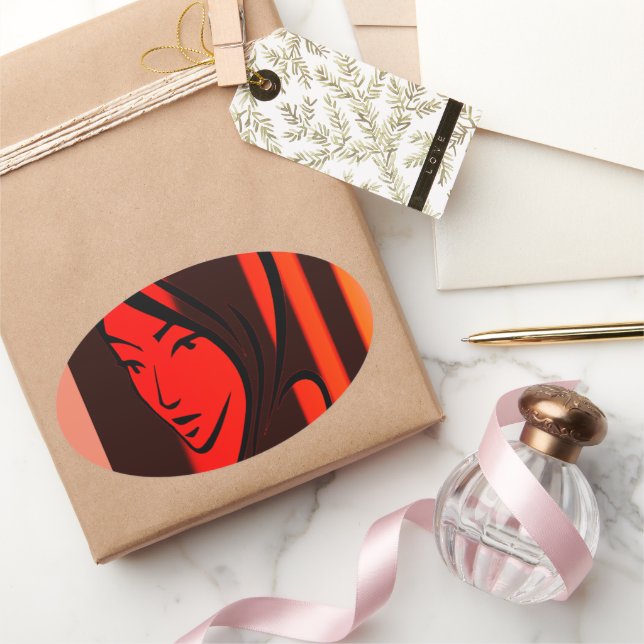 Adesivo Oval Vinheta (Presentear)