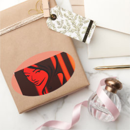 Adesivo Oval Vinheta