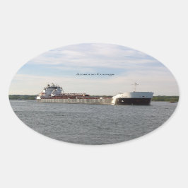 Adesivo Oval Vinheta americana Courage