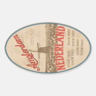 Adesivo Oval vinheta Amesterdã