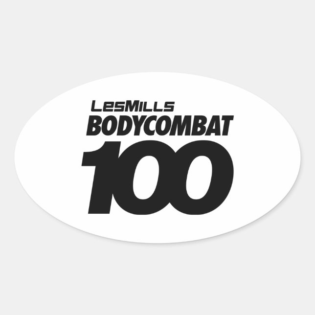 Adesivo Oval Vinheta BODYCOMBAT 100 (Frente)