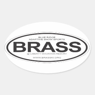 Adesivo Oval Vinheta BRASS