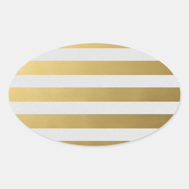 Adesivo Oval Vinheta com ouro (Frente)