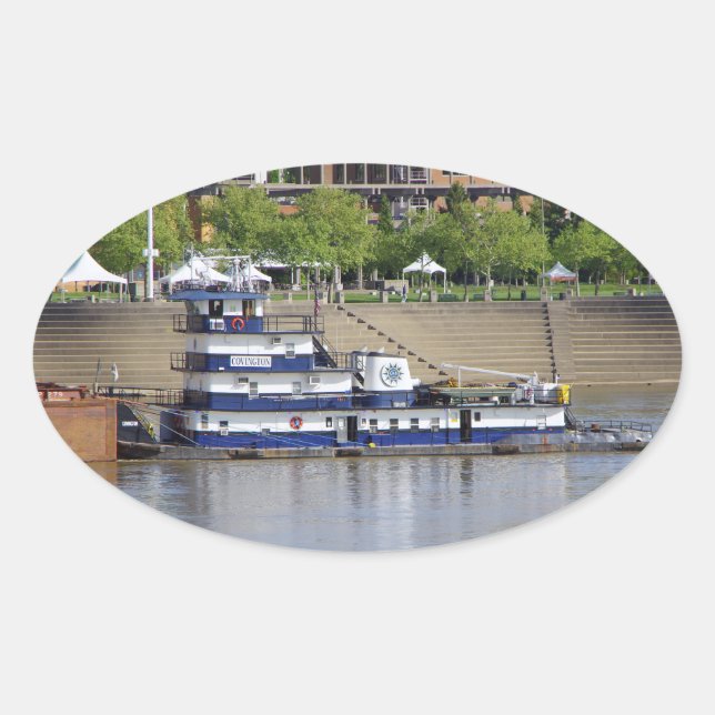 Adesivo Oval Vinheta Covington (Frente)