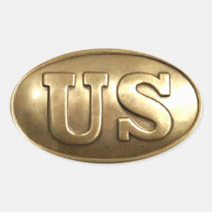 Adesivo Oval Vinheta da Guerra Civil dos EUA