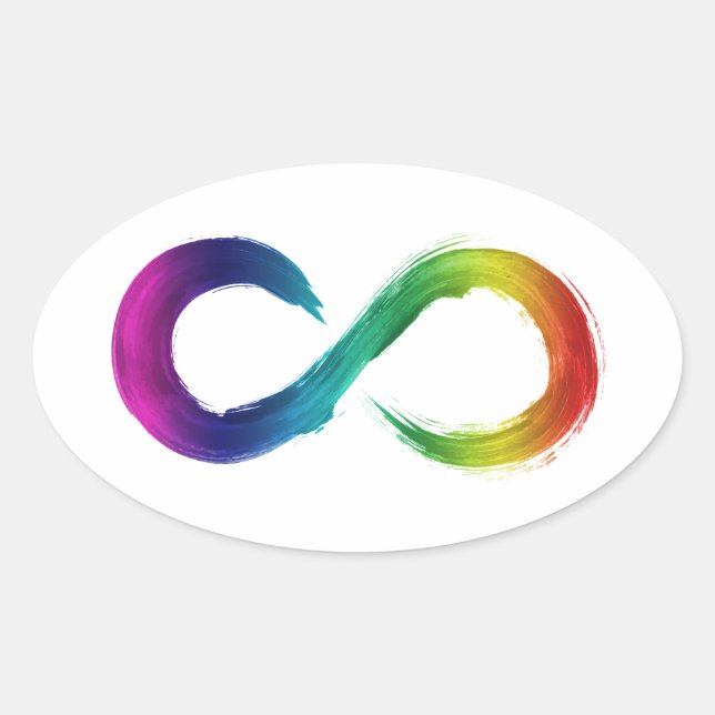 Adesivo Oval Vinheta da Neurodiversidade (Frente)