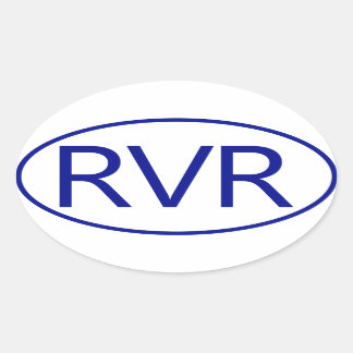 Adesivo Oval Vinheta de Automóveis Oval RVR