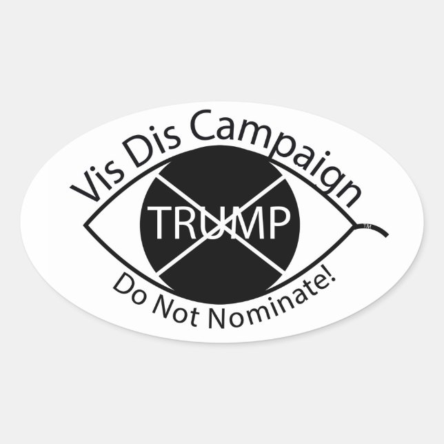 Adesivo Oval Vinheta de Desobediência Visual (Frente)