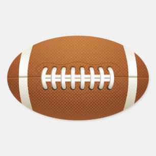 Adesivo Oval Vinheta de futebol