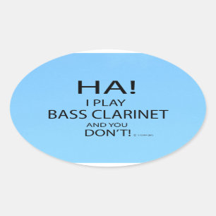 Adesivo Oval Vinheta de Oval Clarinet Bass