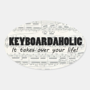 Adesivo Oval Vinheta de Oval de Vida Keyboardaholic