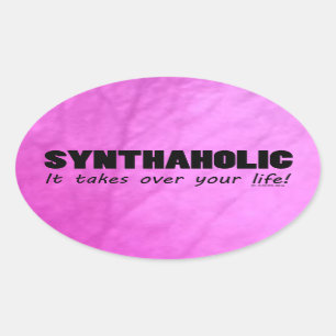 Adesivo Oval Vinheta de Oval Synthaholic Life