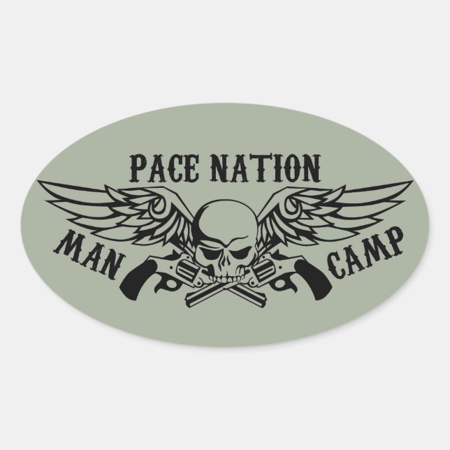 Adesivo Oval Vinheta do Campo do Homem de ODO (Frente)