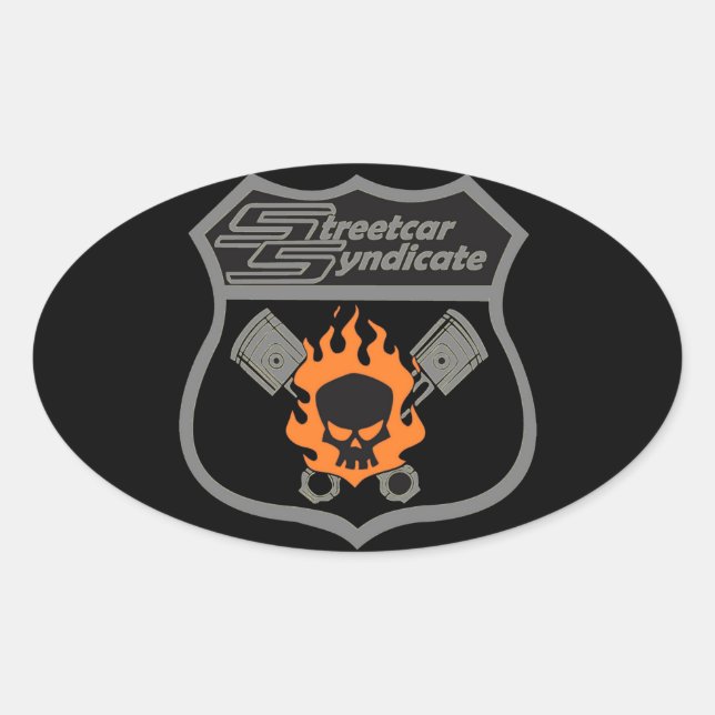 Adesivo Oval Vinheta do Clube de Automóveis (Frente)