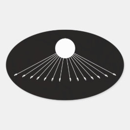 Adesivo Oval Vinheta do Exército de Deus