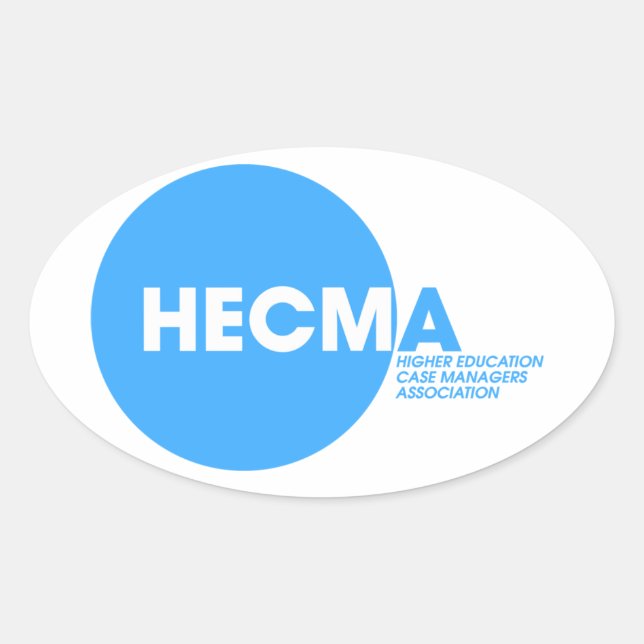 Adesivo Oval vinheta do logotipo HECMA (Frente)
