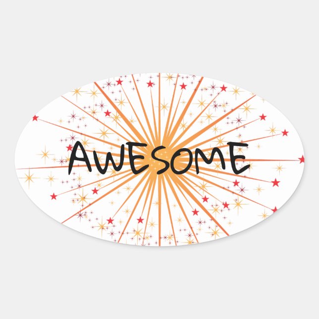 Adesivo Oval Vinheta Escolar Incrível (Frente)