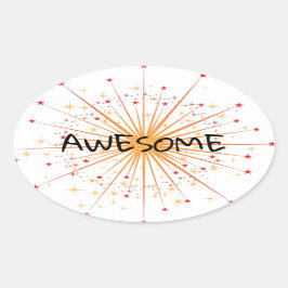 Adesivo Oval Vinheta Escolar Incrível