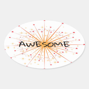 Adesivo Oval Vinheta Escolar Incrível