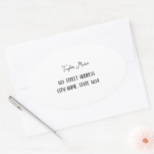 Adesivo Oval Vinheta Forma Oval Personalizada