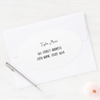 Adesivo Oval Vinheta Forma Oval Personalizada