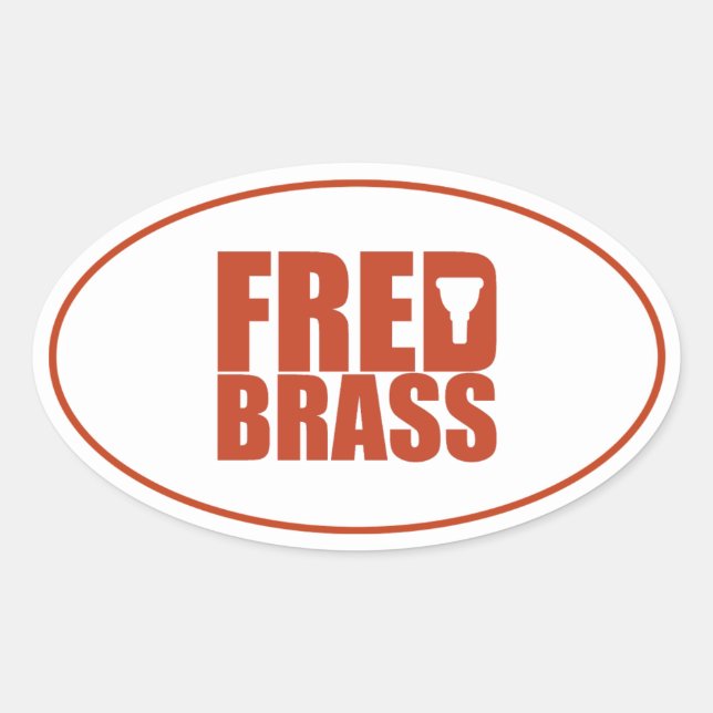 Adesivo Oval Vinheta FredBrass 2 (Frente)