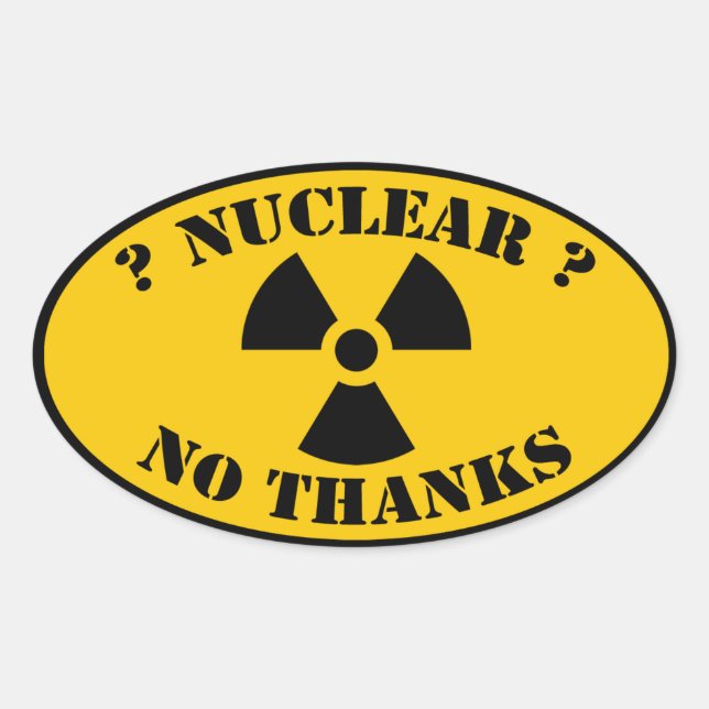 Adesivo Oval Vinheta nuclear (Frente)