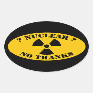 Adesivo Oval Vinheta nuclear