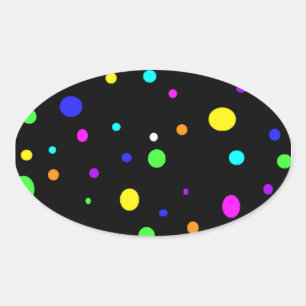 Adesivo Oval Vinheta Orbs-oval colorida