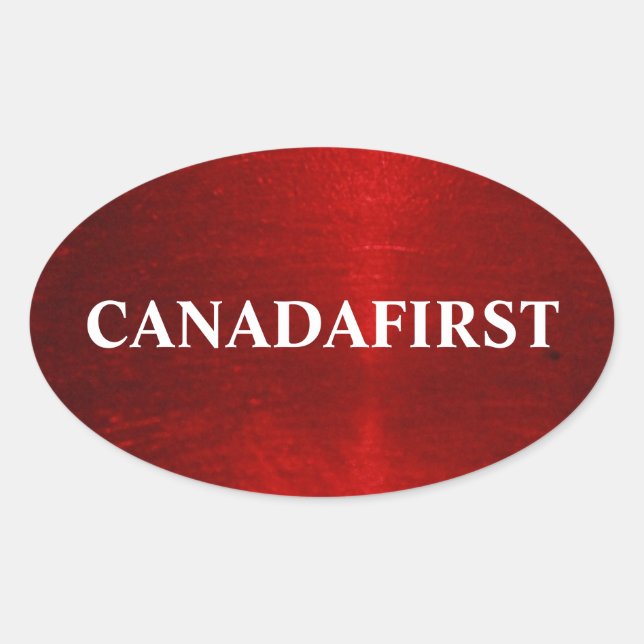 Adesivo Oval Vinheta Oval CANADAFIRST (Frente)
