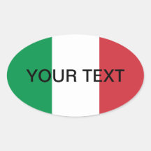 Vinheta oval com bandeira italiana | Pavilhão da I