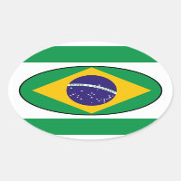 Vinheta Oval com Sinalizador Brasil