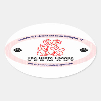 Adesivo Oval Vinheta Oval Crate Escape