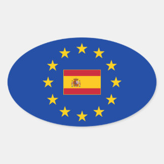 Adesivo Oval Vinheta Oval da União Europeia