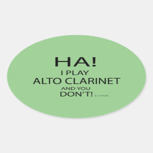 Adesivo Oval Vinheta Oval de Alta Clarinet