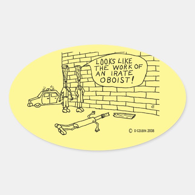 Adesivo Oval Vinheta Oval de Ensaio de Parede (Frente)