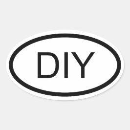 Adesivo Oval Vinheta Oval de Estilo Euro DIY